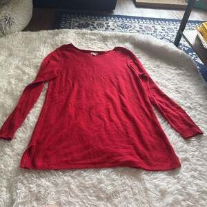 J. Jill Long Tunic Red‎ Sweater Medium